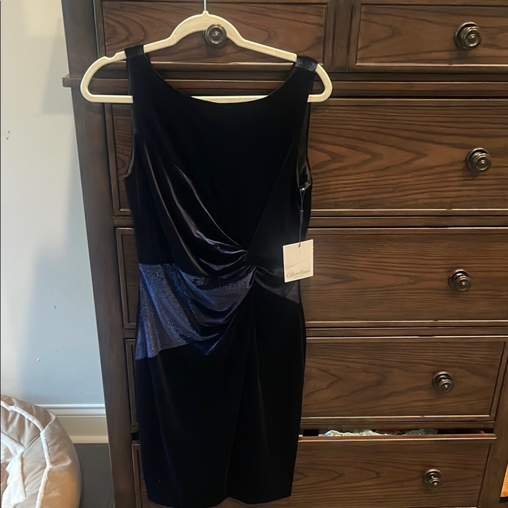 Elegant Black and Blue Dress
